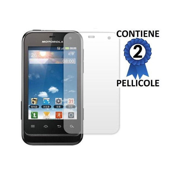 PELLICOLA PROTEGGI DISPLAY MOTOROLA XT320 DEFY MINI CONFEZIONE 2 PEZZI