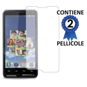 PELLICOLA PROTEGGI DISPLAY MOTOROLA XT615 MOTOLUXE CONFEZIONE 2 PEZZI