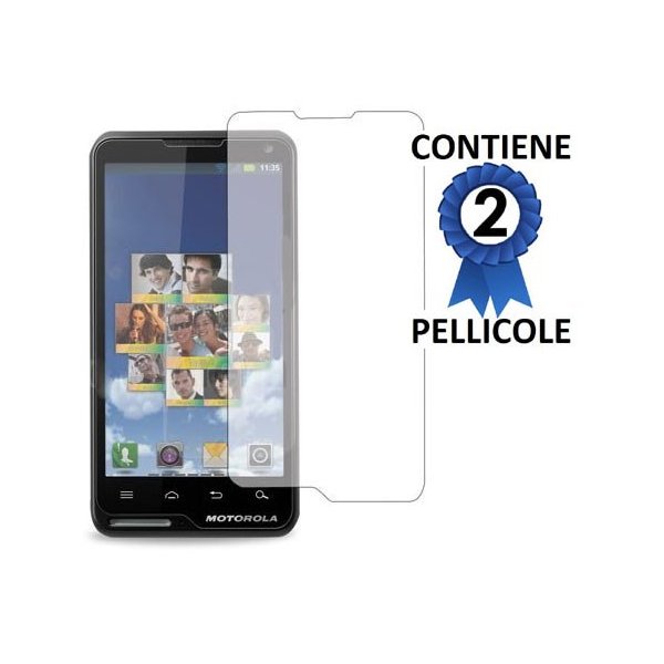 PELLICOLA PROTEGGI DISPLAY MOTOROLA XT615 MOTOLUXE CONFEZIONE 2 PEZZI