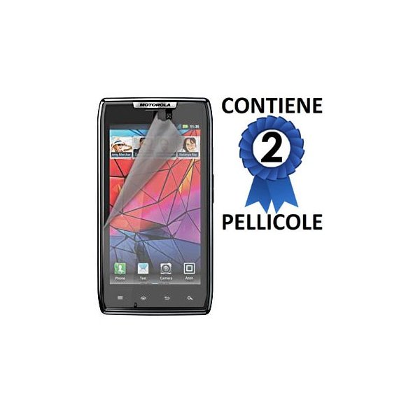 PELLICOLA PROTEGGI DISPLAY MOTOROLA XT910 Razr CONFEZIONE 2 PEZZI