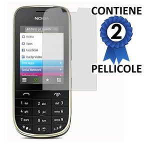 PELLICOLA PROTEGGI DISPLAY NOKIA 202 ASHA CONFEZIONE 2 PEZZI