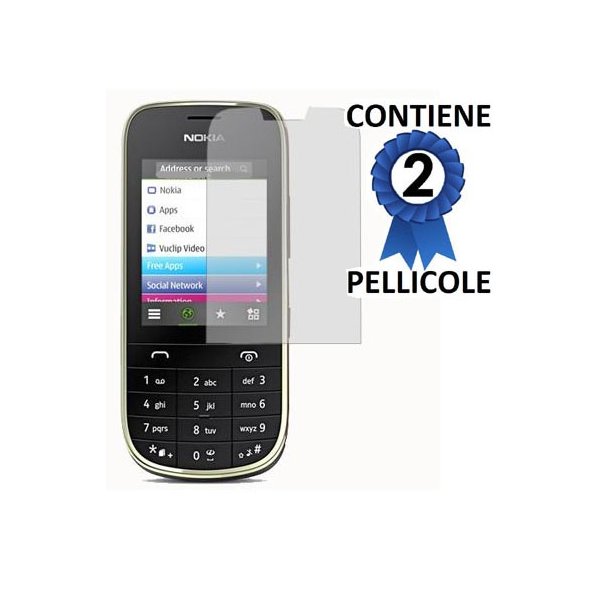 PELLICOLA PROTEGGI DISPLAY NOKIA 202 ASHA CONFEZIONE 2 PEZZI