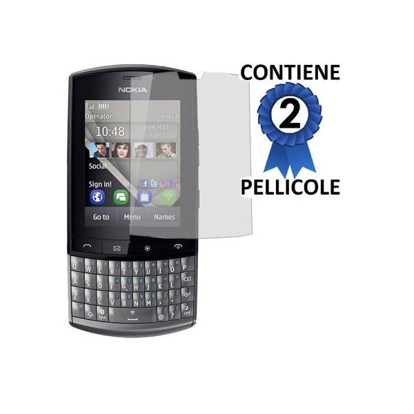 PELLICOLA PROTEGGI DISPLAY NOKIA 303 ASHA CONFEZIONE 2 PEZZI