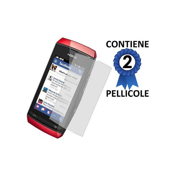 PELLICOLA PROTEGGI DISPLAY NOKIA 305 ASHA, 306 ASHA CONFEZIONE 2 PEZZI