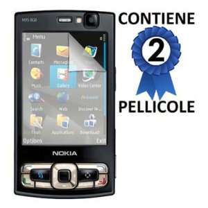 PELLICOLA PROTEGGI DISPLAY NOKIA N95 8GB CONFEZIONE 2 PEZZI