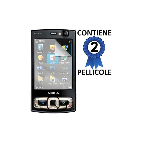 PELLICOLA PROTEGGI DISPLAY NOKIA N95 8GB CONFEZIONE 2 PEZZI