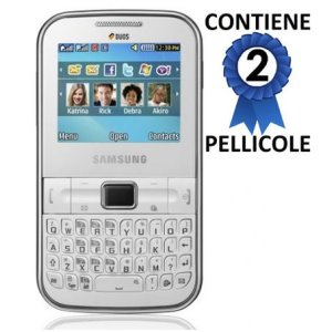 PELLICOLA PROTEGGI DISPLAY SAMSUNG CH@T 322 CONFEZIONE 2 PEZZI