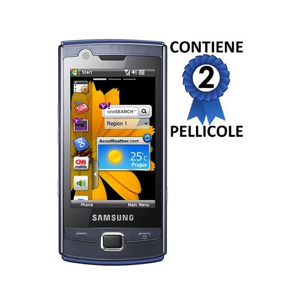 PELLICOLA PROTEGGI DISPLAY SAMSUNG B7300 OMNIA LITE CONFEZIONE 2 PEZZI