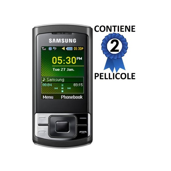 PELLICOLA PROTEGGI DISPLAY SAMSUNG C3050 CONFEZIONE 2 PEZZI