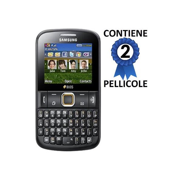 PELLICOLA PROTEGGI DISPLAY SAMSUNG E2222 duos CONFEZIONE 2 PEZZI