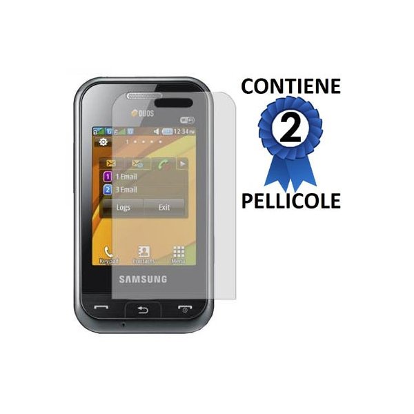 PELLICOLA PROTEGGI DISPLAY SAMSUNG E2652 Champ Duos CONFEZIONE 2 PEZZI