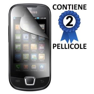 PELLICOLA PROTEGGI DISPLAY SAMSUNG i5800 Galaxy 3 CONFEZIONE 2 PEZZI