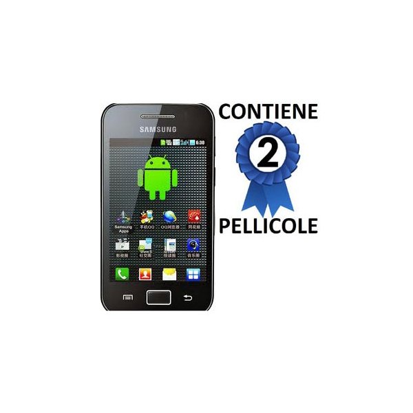 PELLICOLA PROTEGGI DISPLAY SAMSUNG i589 GALAXY ACE DUOS CONFEZIONE 2 PEZZI