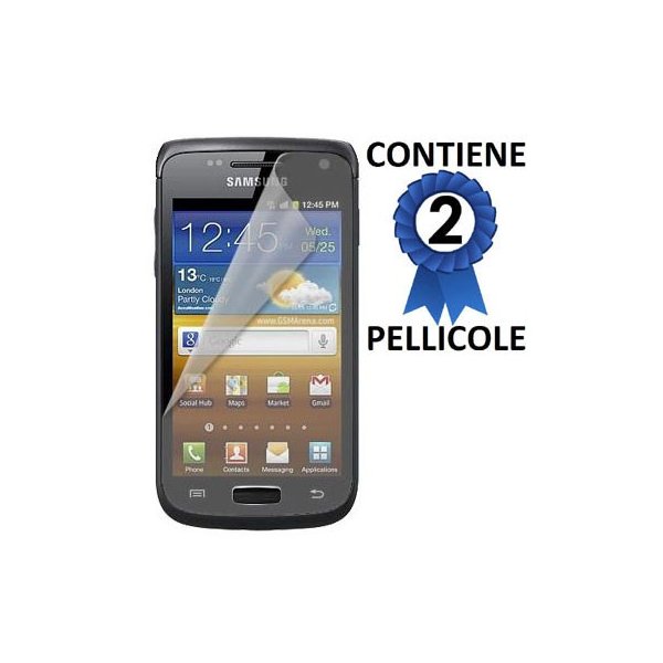 PELLICOLA PROTEGGI DISPLAY SAMSUNG i8150 GALAXY W, GALAXY WONDER CONFEZIONE 2 PEZZI