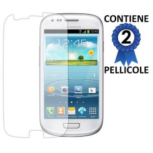 PELLICOLA PROTEGGI DISPLAY SAMSUNG i8190 Galaxy S3 Mini, I8200 Galaxy S3 Mini VE CONFEZIONE 2 PEZZI