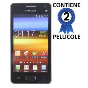 PELLICOLA PROTEGGI DISPLAY SAMSUNG GALAXY I8250 CONFEZIONE 2 PEZZI