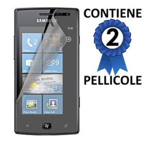 PELLICOLA PROTEGGI DISPLAY SAMSUNG i8350 OMNIA W CONFEZIONE 2 PEZZI