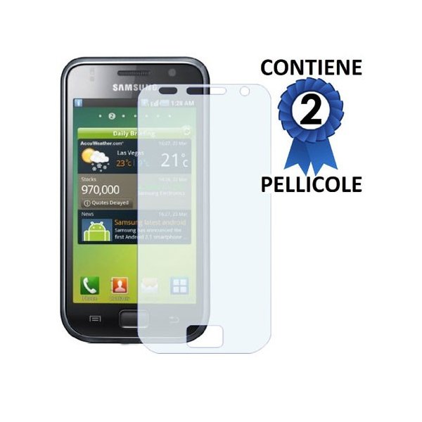 PELLICOLA PROTEGGI DISPLAY SAMSUNG i9000 galaxy s CONFEZIONE 2 PEZZI