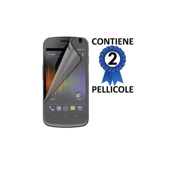 PELLICOLA PROTEGGI DISPLAY SAMSUNG I9250 Galaxy Nexus CONFEZIONE 2 PEZZI