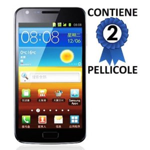 PELLICOLA PROTEGGI DISPLAY SAMSUNG I929 Galaxy S II Duos CONFEZIONE 2 PEZZI