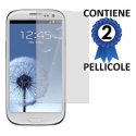 PELLICOLA PROTEGGI DISPLAY SAMSUNG i9300 Galaxy S3, I9305 Galaxy S3 LTE 4G CONFEZIONE 2 PEZZI