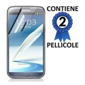 PELLICOLA PROTEGGI DISPLAY SAMSUNG N7100 GALAXY NOTE 2 CONFEZIONE 2 PEZZI