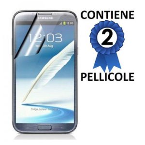 PELLICOLA PROTEGGI DISPLAY SAMSUNG N7100 GALAXY NOTE 2 CONFEZIONE 2 PEZZI