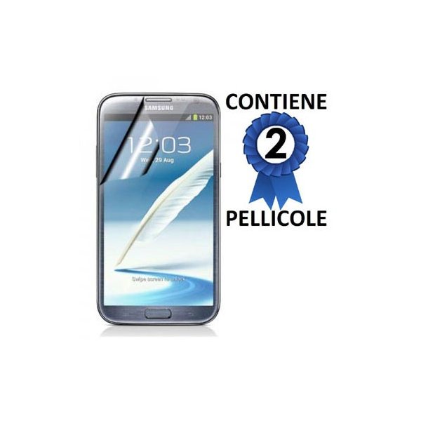 PELLICOLA PROTEGGI DISPLAY SAMSUNG N7100 GALAXY NOTE 2 CONFEZIONE 2 PEZZI