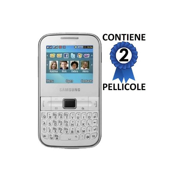 PELLICOLA PROTEGGI DISPLAY SAMSUNG S3350 CH@T335 CONFEZIONE 2 PEZZI