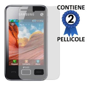 PELLICOLA PROTEGGI DISPLAY SAMSUNG S5222 STAR 3 DUOS CONFEZIONE 2 PEZZI