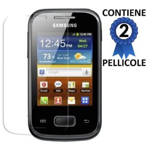 PELLICOLA PROTEGGI DISPLAY SAMSUNG S5300 Galaxy Pocket, S5301 Galaxy Pocket Plus CONFEZIONE 2 PEZZI