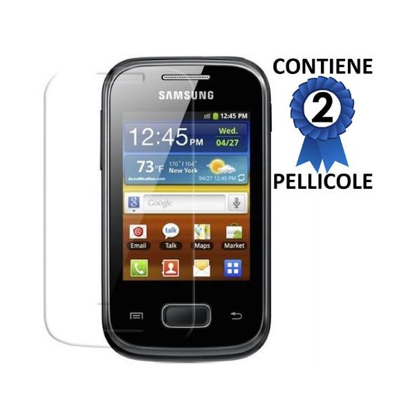 PELLICOLA PROTEGGI DISPLAY SAMSUNG S5300 Galaxy Pocket, S5301 Galaxy Pocket Plus CONFEZIONE 2 PEZZI