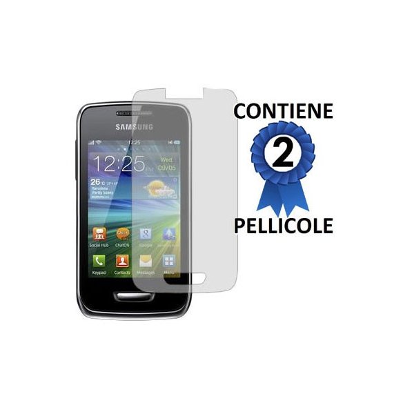 PELLICOLA PROTEGGI DISPLAY SAMSUNG S5380 WAVE Y, WAVE 538 CONFEZIONE 2 PEZZI