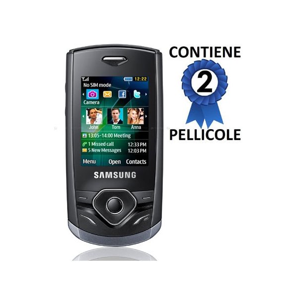 PELLICOLA PROTEGGI DISPLAY SAMSUNG S5550 SHARK CONFEZIONE 2 PEZZI