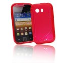 CUSTODIA GEL TPU SILICONE DOUBLE per SAMSUNG S5360 GALAXY Y, S5369 GALAXY Y COLORE ROSSO