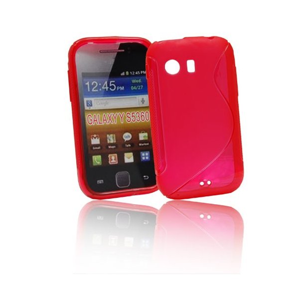 CUSTODIA GEL TPU SILICONE DOUBLE per SAMSUNG S5360 GALAXY Y, S5369 GALAXY Y COLORE ROSSO