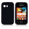 CUSTODIA GEL TPU SILICONE LUCIDA per SAMSUNG S5360 GALAXY Y, S5369 GALAXY Y COLORE NERO