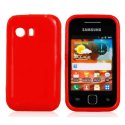 CUSTODIA GEL TPU SILICONE LUCIDA per SAMSUNG S5360 GALAXY Y, S5369 GALAXY Y COLORE ROSSO