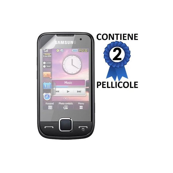 PELLICOLA PROTEGGI DISPLAY SAMSUNG S5600 CONFEZIONE 2 PEZZI