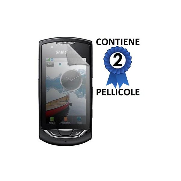 PELLICOLA PROTEGGI DISPLAY SAMSUNG S5620 HALLEY EVO CONFEZIONE 2 PEZZI