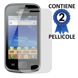 PELLICOLA PROTEGGI DISPLAY SAMSUNG Galaxy Gio S5660 CONFEZIONE 2 PEZZI