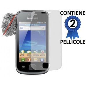 PELLICOLA PROTEGGI DISPLAY ANTI IMPRONTA SAMSUNG Galaxy Gio S5660 CONFEZIONE 2 PEZZI