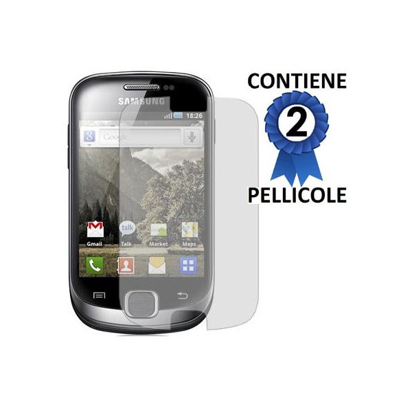 PELLICOLA PROTEGGI DISPLAY SAMSUNG Galaxy Fit S5670 CONFEZIONE 2 PEZZI