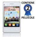 PELLICOLA PROTEGGI DISPLAY LG T385 CONFEZIONE 2 PEZZI