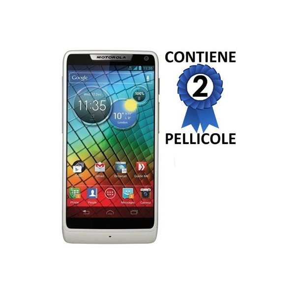 PELLICOLA PROTEGGI DISPLAY MOTOROLA RAZR i XT890 CONFEZIONE 2 PEZZI