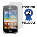 PELLICOLA PROTEGGI DISPLAY SAMSUNG S6500 Galaxy Mini 2 CONFEZIONE 2 PEZZI