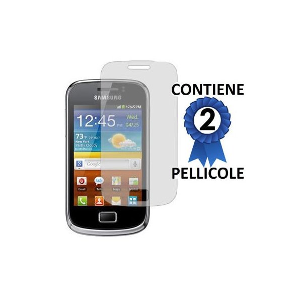 PELLICOLA PROTEGGI DISPLAY SAMSUNG S6500 Galaxy Mini 2 CONFEZIONE 2 PEZZI