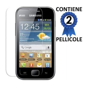 PELLICOLA PROTEGGI DISPLAY SAMSUNG S6802 Galaxy Ace Duos CONFEZIONE 2 PEZZI