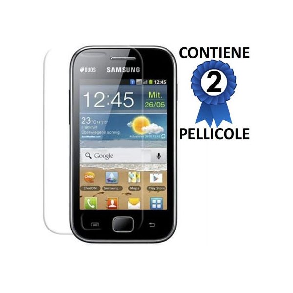 PELLICOLA PROTEGGI DISPLAY SAMSUNG S6802 Galaxy Ace Duos CONFEZIONE 2 PEZZI