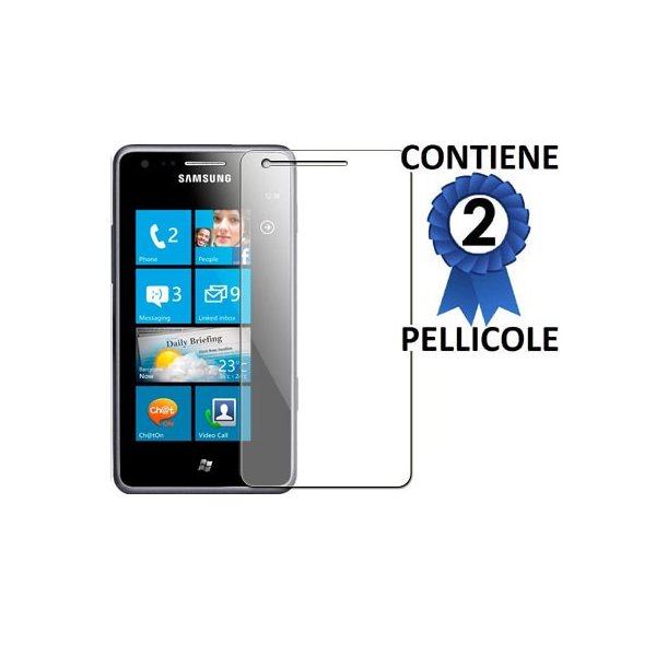 PELLICOLA PROTEGGI DISPLAY SAMSUNG S7530 OMNIA M CONFEZIONE 2 PEZZI